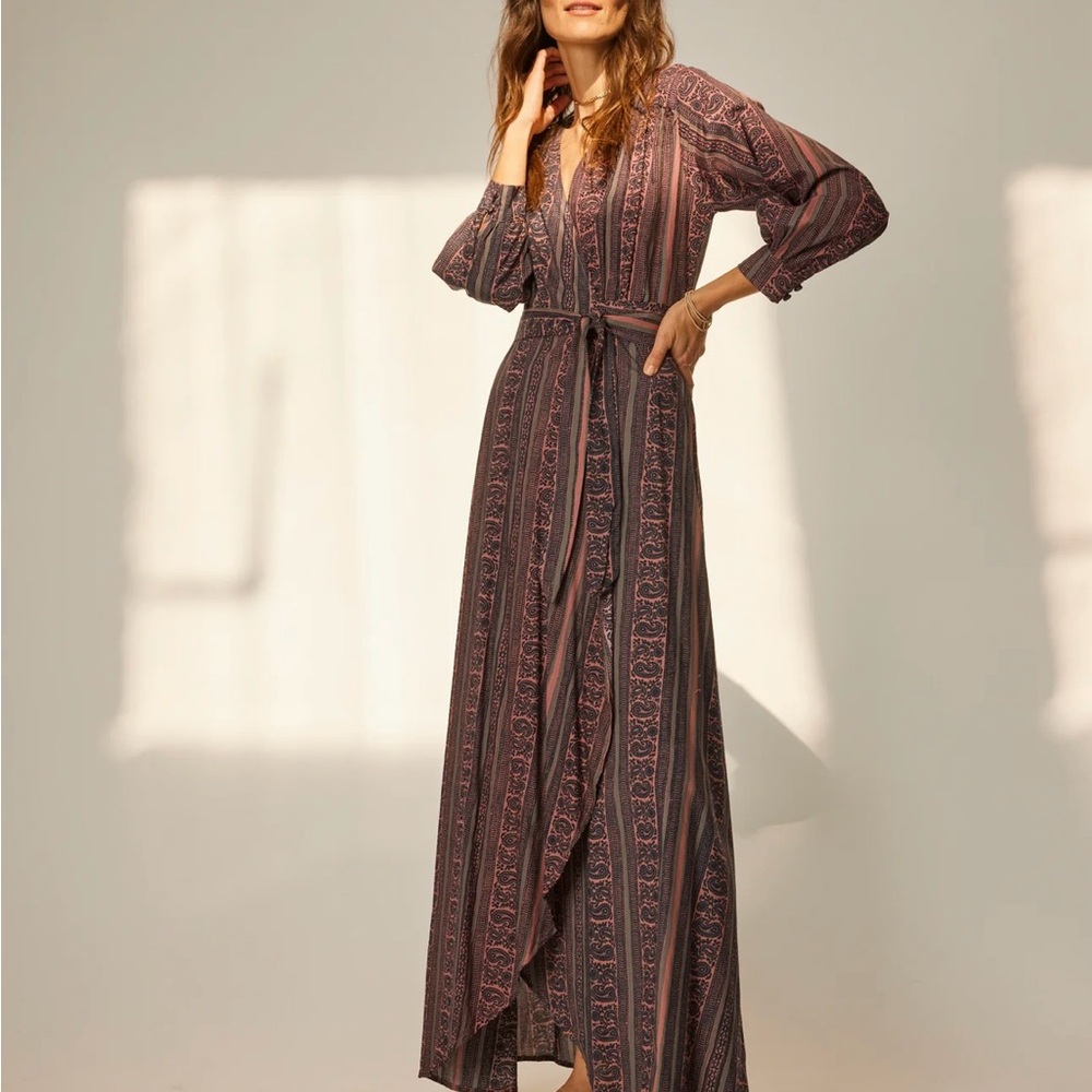 Natalie Martin Long Sleeve Patterned Dress